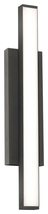 Gale 24" Outdoor LED Sconce, Textured Black