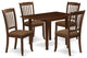 Dinette Set For 5- Four Fabulous Chairs, Table, Mahogany Finish Frame