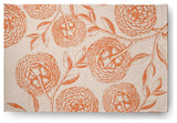 Antique Flowers Spring Chenille Rug, Orange, 4'x6'