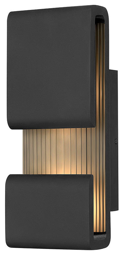 Hinkley Contour Medium Wall Mount Lantern, Black