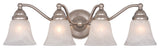 Standford 4-Light Vanity, Brushed Nickel/Alabaster Glass