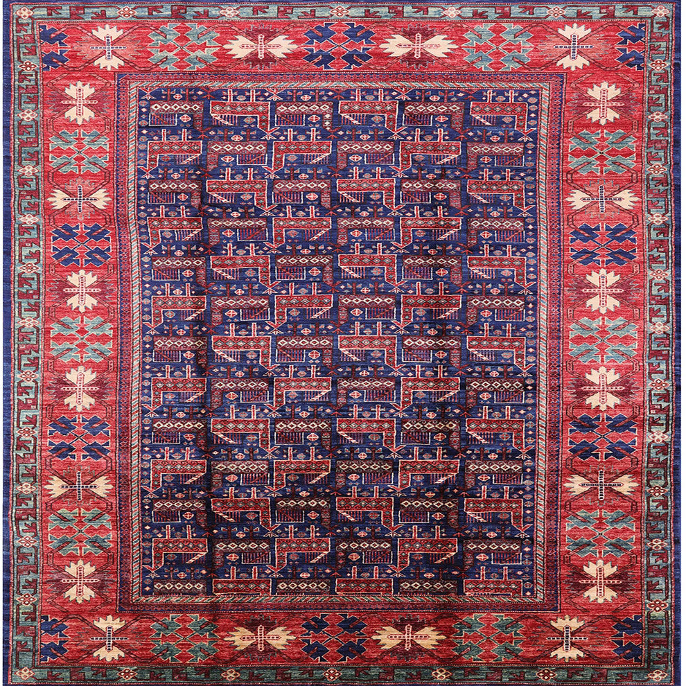Ahgly Company Indoor Square Mid-Century Modern Area Rugs, 5' Square