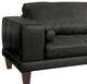 Wynne Contemporary Sofa With Brown Wood Legs, Black