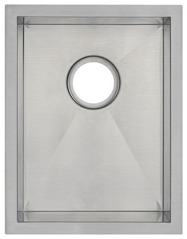 Plaisir 14x18 Stainless Steel, Single Basin, Undermount Kitchen Sink