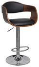 vidaXL Bar Stool Bent Wood and Faux Leather
