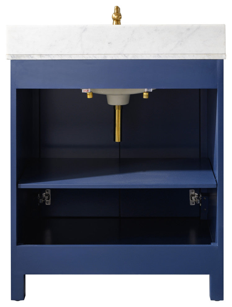 30" Single Sink Vanity Cabinet, Blue