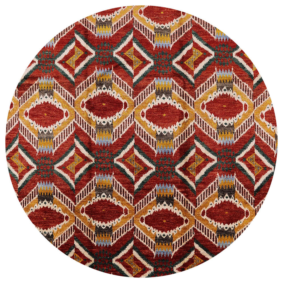 Ahgly Company Indoor Round Mid-Century Modern Area Rugs, 5' Round