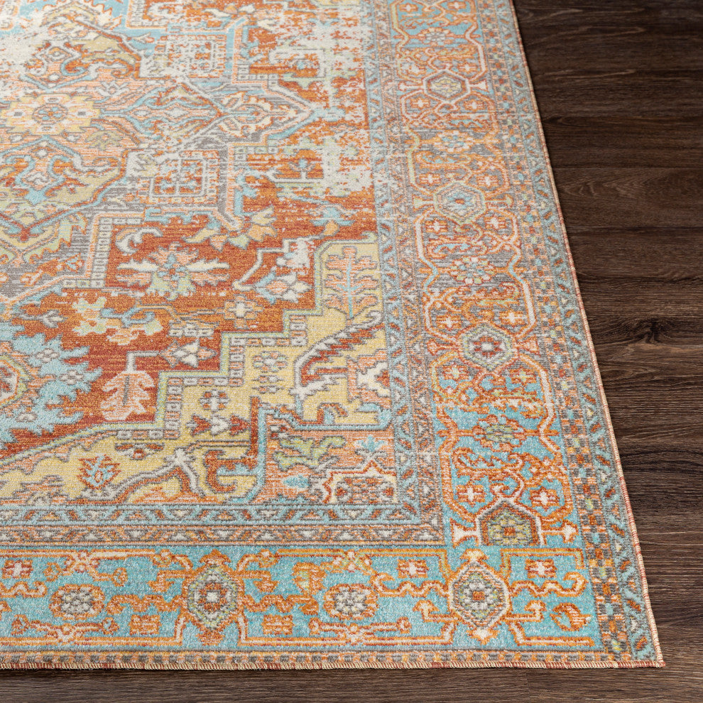 Bodrum BDM-2312 Rug, Ivory and Burnt Orange, 7'10