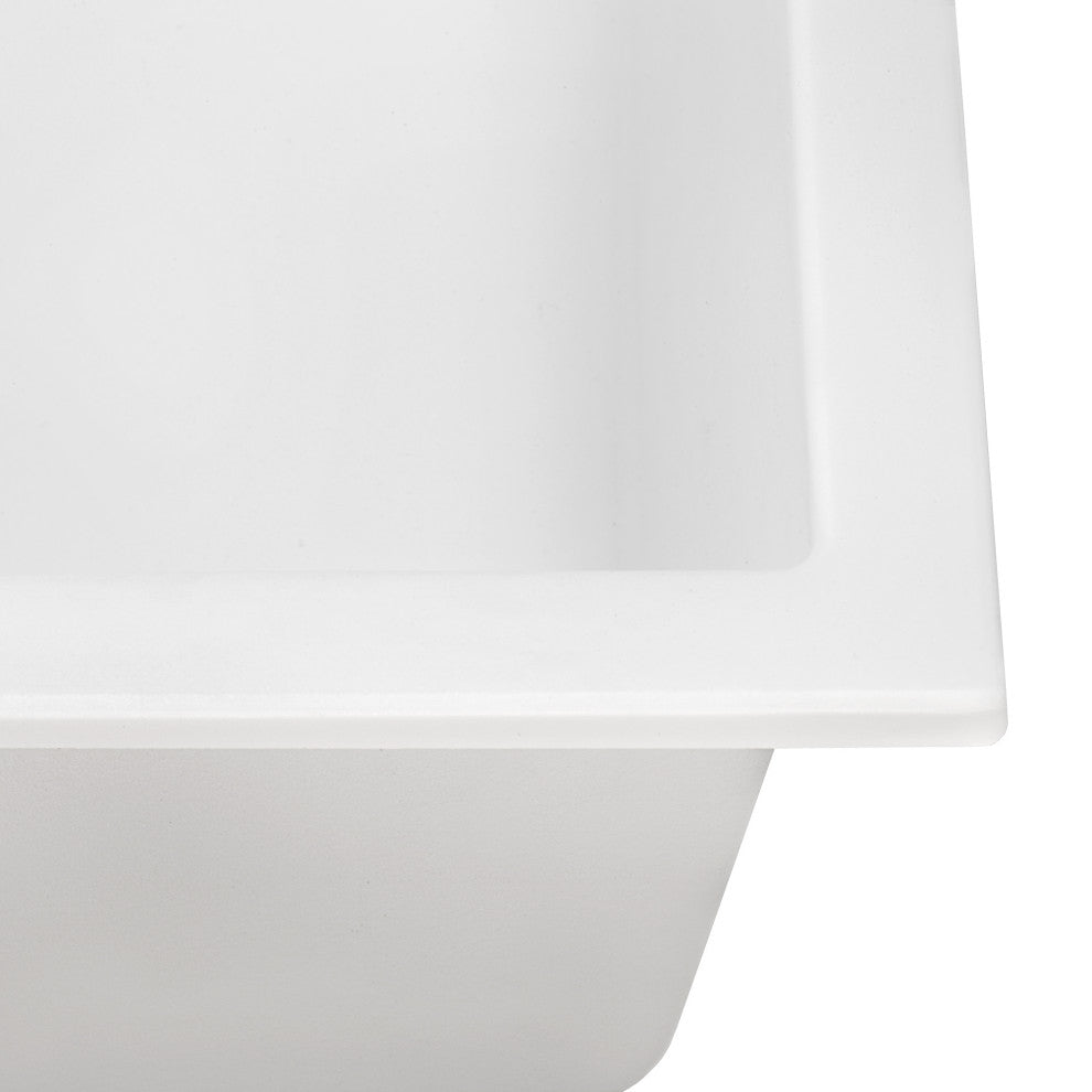 Ruvati RVG1016WH epiGranite Granite Composite Kitchen Sink - Arctic White