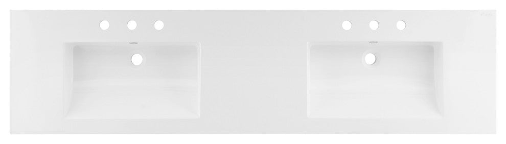 Pierre 72 Double, Freestanding, Open Shelf, Black Metal Frame Bathroom Vanity
