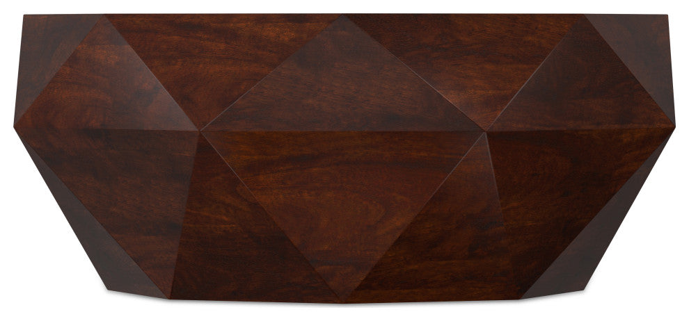 Zayn SOLID ACACIA WOOD Coffee Table, Walnut Brown