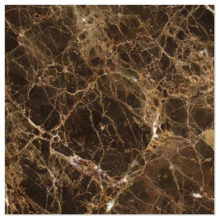 12 X 12 Emperador Dark Marble Polished Field Tile