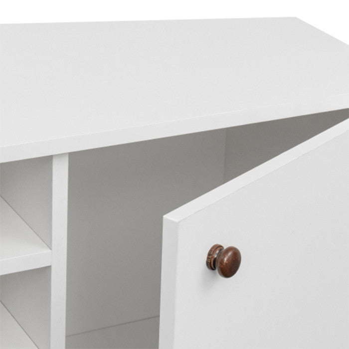 55 inch modern TV stand Mid century TV console with open storage shelves