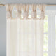 Madison Park Ceres Twist Tab Top Sheer Window Curtain Pair, Light Grey, Ivory, 50"w X 95"l