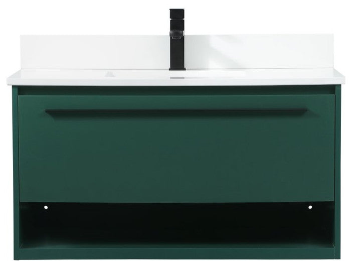 Elegant Decor Roman Bathroom Vanity Green