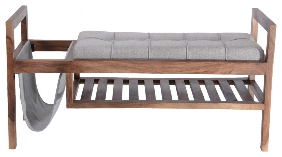 Scandinavian Scandi Bench - Brown