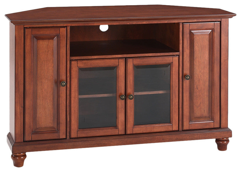 Cambridge 48" Corner TV Stand, Classic Cherry Finish