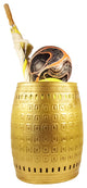 Saffron Fabs Hand Hammered 2-Piece Metal Stool, Gold