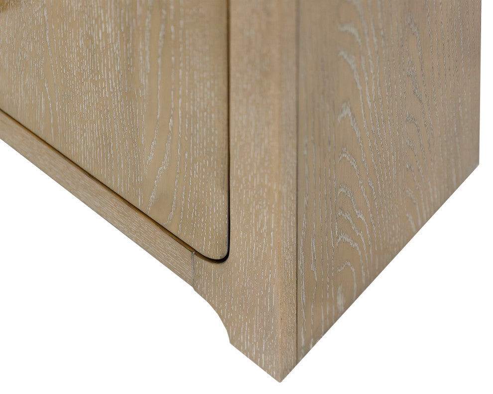 Modern Wood Bookcase With Doors, Office Shelving, Light Brown