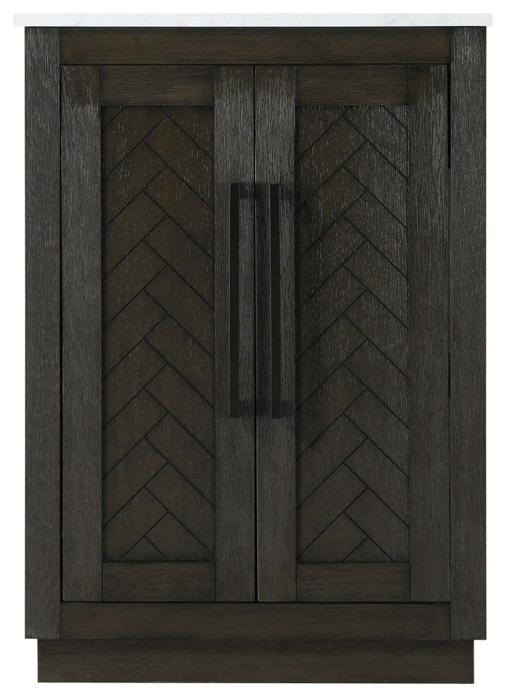 Home Living 24" Single Bathroom Vanity, Chocolate Oak