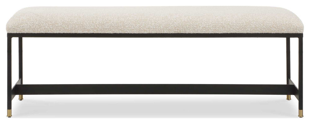 Uttermost Halston Upholstered White Bench