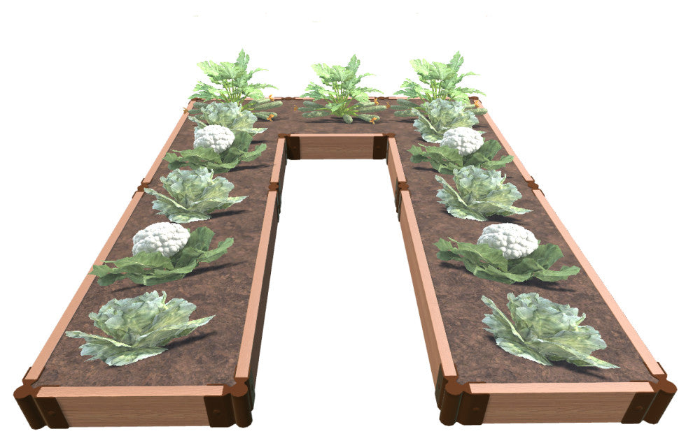 Classic Sienna Walk-In Cumberland 6'x8'x5.5" Raised Garden Bed, 2" Profile
