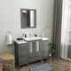 Vanity Art Vanity Set With Ceramic Top, 48", Gray, Led Touch-Switch Mirror