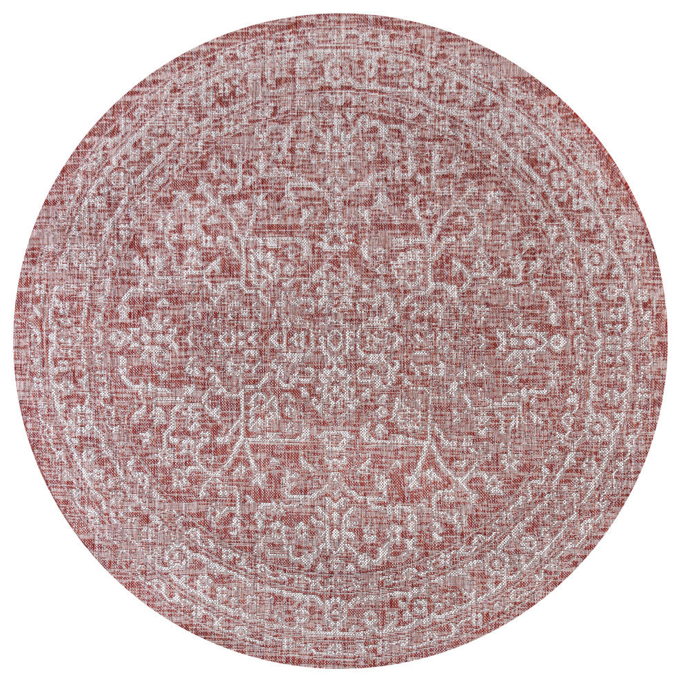 Malta Bohemian Medallion Textured Weave Indoor/Outdoor Area Rug