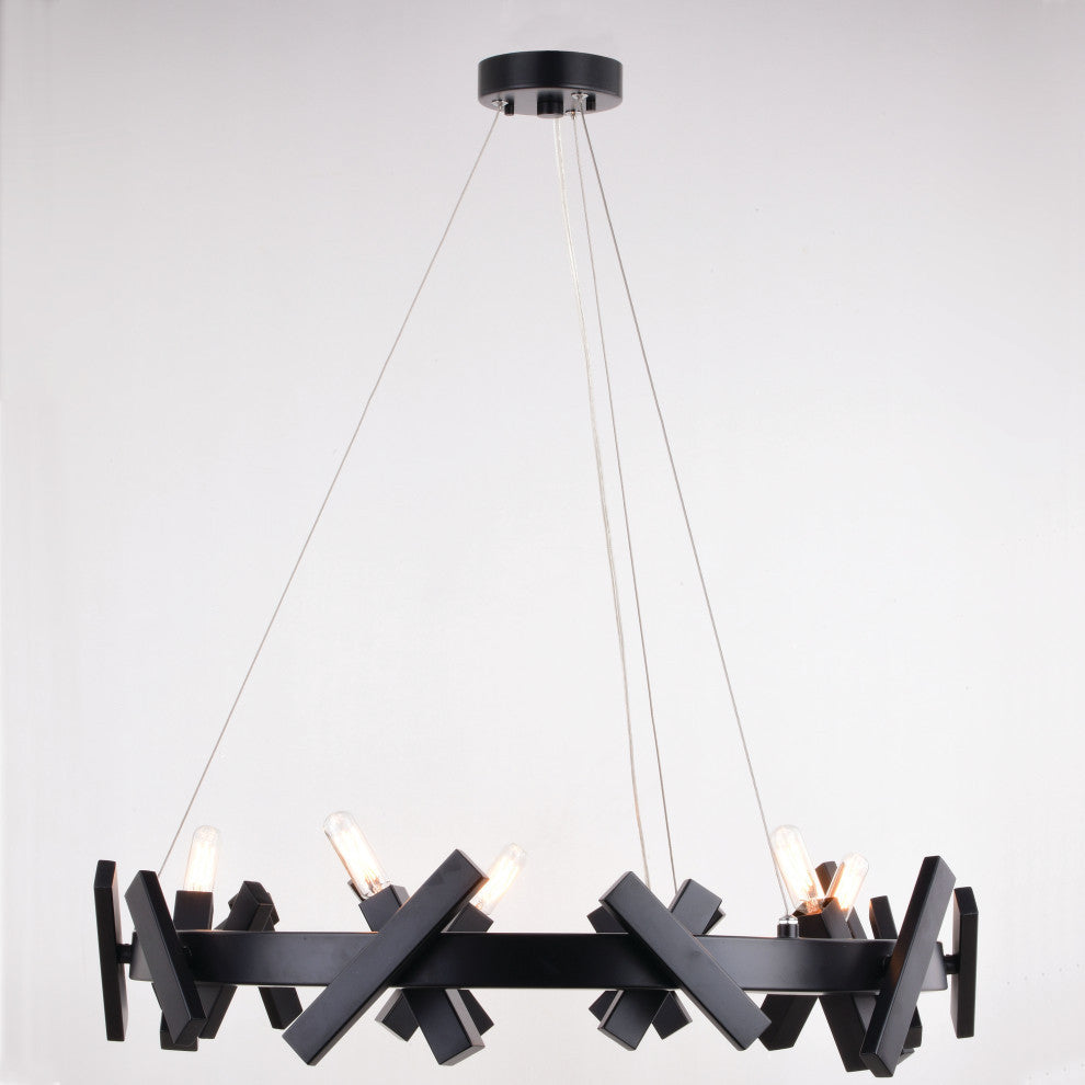 Wells 5 Light 28" Chandelier Matte Black