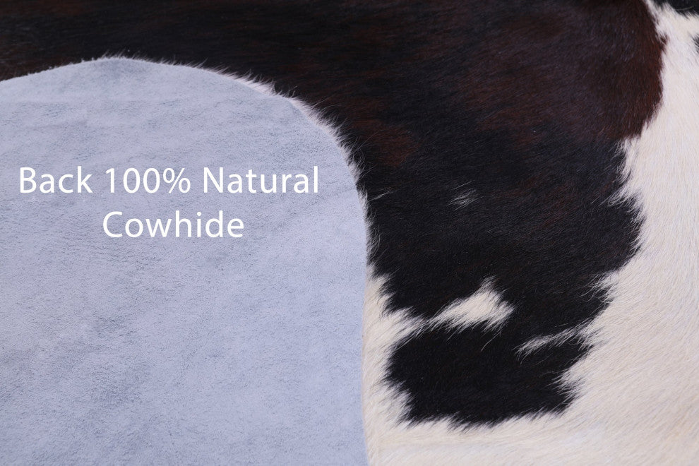 6' 5" X 5' 10" Organic Natural Hair-On Cowhide Area Rug C1598