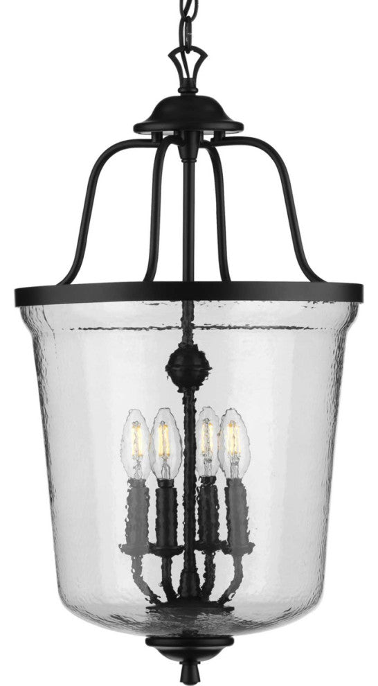 Bowman Collection 4-Light Black Foyer Pendant