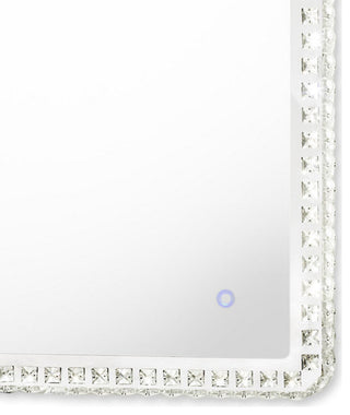 Marilyn Illuminated Rectangular Wall Mirror - 40", Chrome, Touch Dimmer
