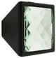MultiFaceted Silver Snow Black Metal Square Frustum Knob