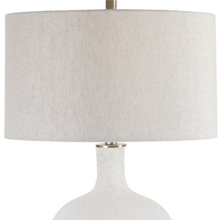 Uttermost Whiteout Mottled Glass Table Lamp