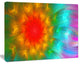Large Red Alien Fractal Flower, Large Floral Canvas Art Print, 20"x12"