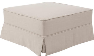 Versatile Shabby Chic Linen Ottoman