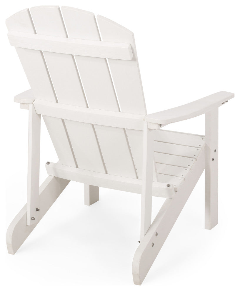 Anastasija Outdoor Faux Wood Adirondack Chair, White