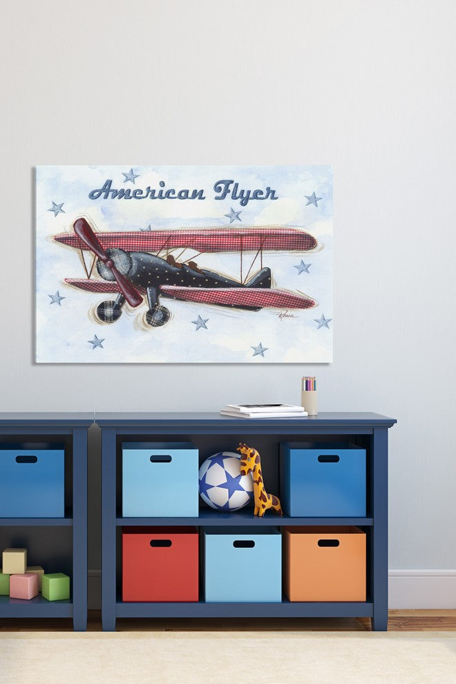 Marmont Hill, "American Flyer" by Reesa Qualia Painting on Wrapped Canvas, 24x16