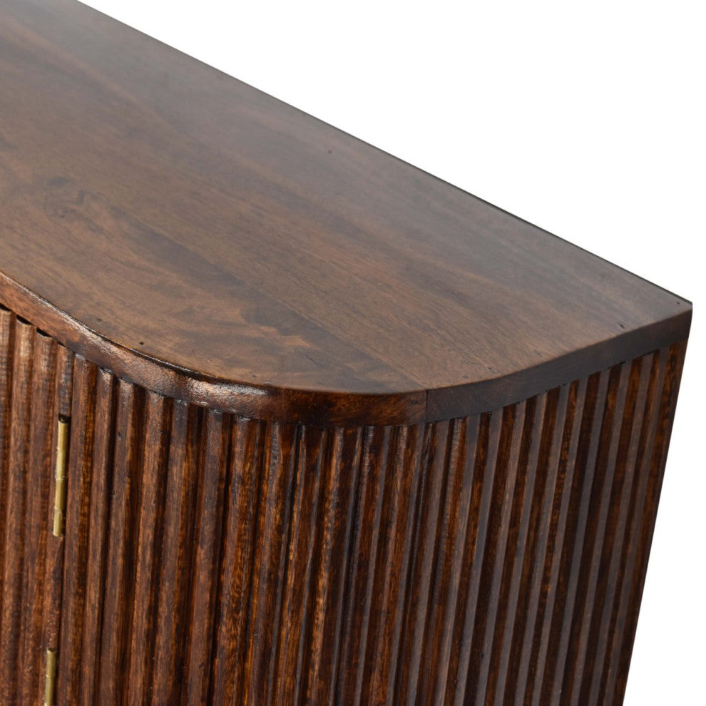 Artisan Furniture Solid Wood Chunky Chestnut Floating Bedside