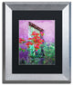 Lois Bryan 'Painted Rose Covered Window' Art, Silver Frame, Black Matte, 11"x14"