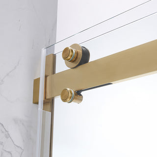 Bel Soft-Close Base/Door Alcove Shower Kit, Gold, 60"