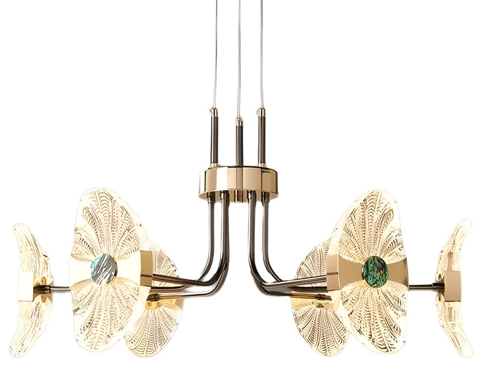 Zedelgem | Luxury Chandelier in the Shape of Lotus Leaf for Dining Room