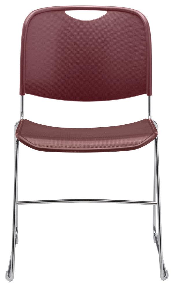 NPS 8500 Ultra-Compact Plastic Stack Chair, Wine