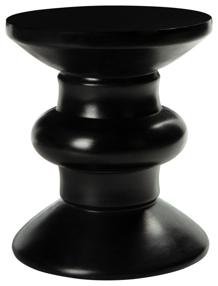 Safavieh Indoor-Outdoor Jiraiya Concrete Accent Stool, Black