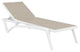 Compamia Pacific Sling Set of 2 Chaise Lounge With White Frame, Taupe