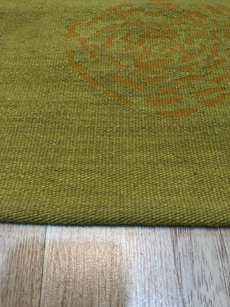 Yellow Contemporary Modern Modern Flat Weave Area Rug