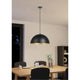 Rafaelino 1-Light Pendant Structured, Black and Gold Leaf Shade