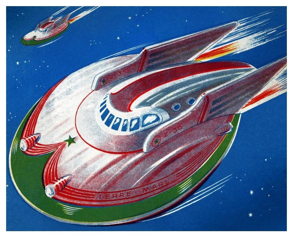 "UFO" Digital Paper Print by Retrorocket, 24"x20"