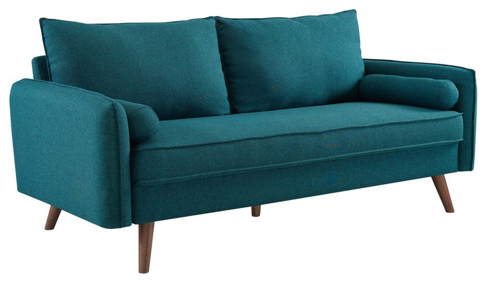 Revive Upholstered Fabric Sofa, Teal