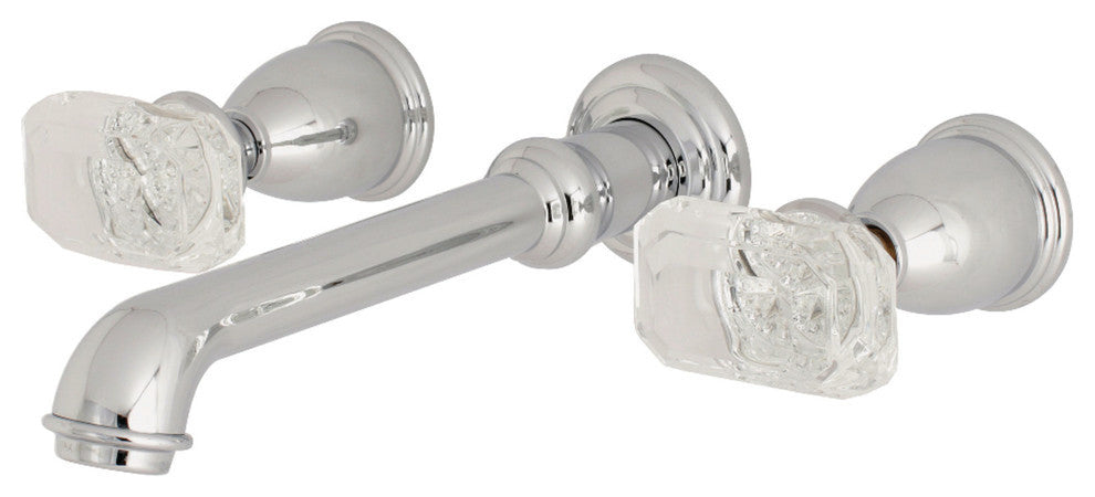 Kingston Brass Two-Handle Wall Mount Bathroom Faucet, Polished Chrome